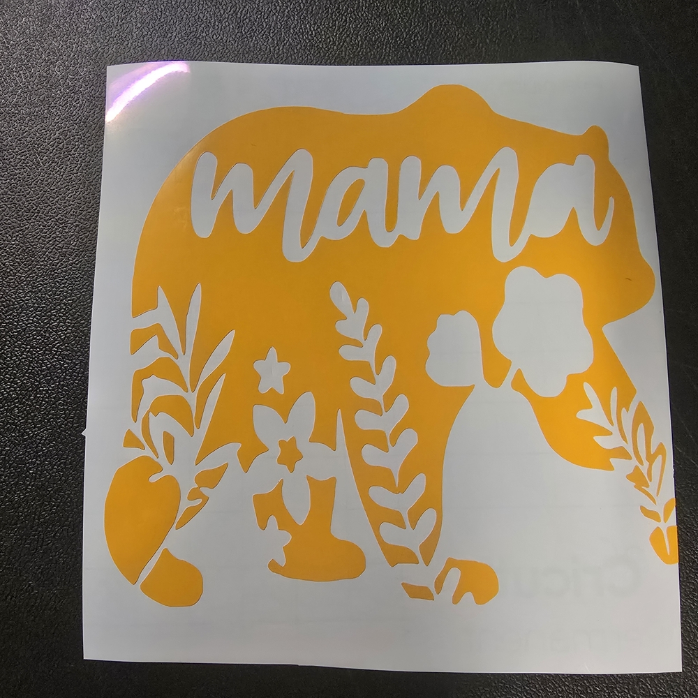 Orange and White Home Design Sticker